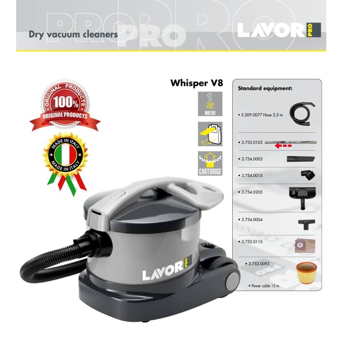 ASPIRADORA LAVORPRO WHISPER V8