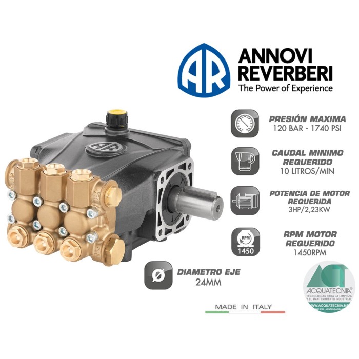 BOMBA DE ALTA PRESION ANNOVI REVERBERI RC1012N - ACQUATECNIA