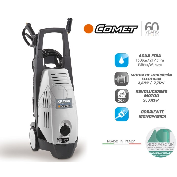 HIDROLAVADORA COMET KS1700 CLASSIC TOTAL STOP AGUA FRIA ITALIANA HIDROLAVADORA COMET KS1700 CLASSIC TOTAL STOP AGUA FRIA ITALIANA