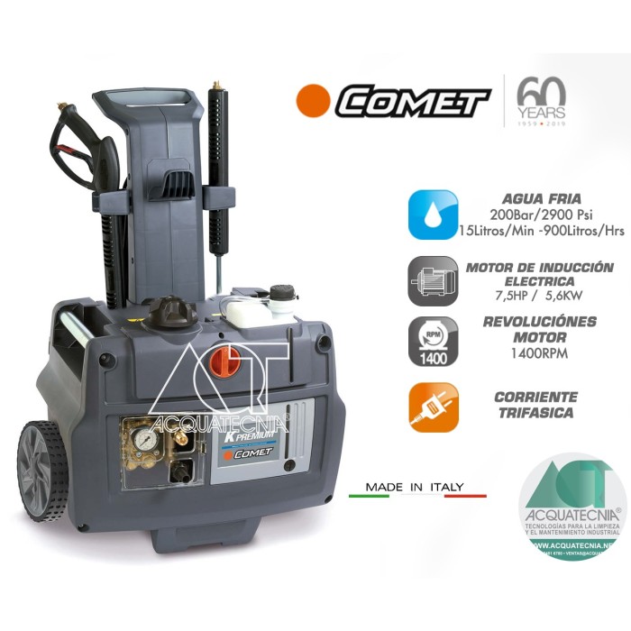 K8.15 15/200 Comet Hidrolavadora Industrial Trifásica - ACQUATECNIA